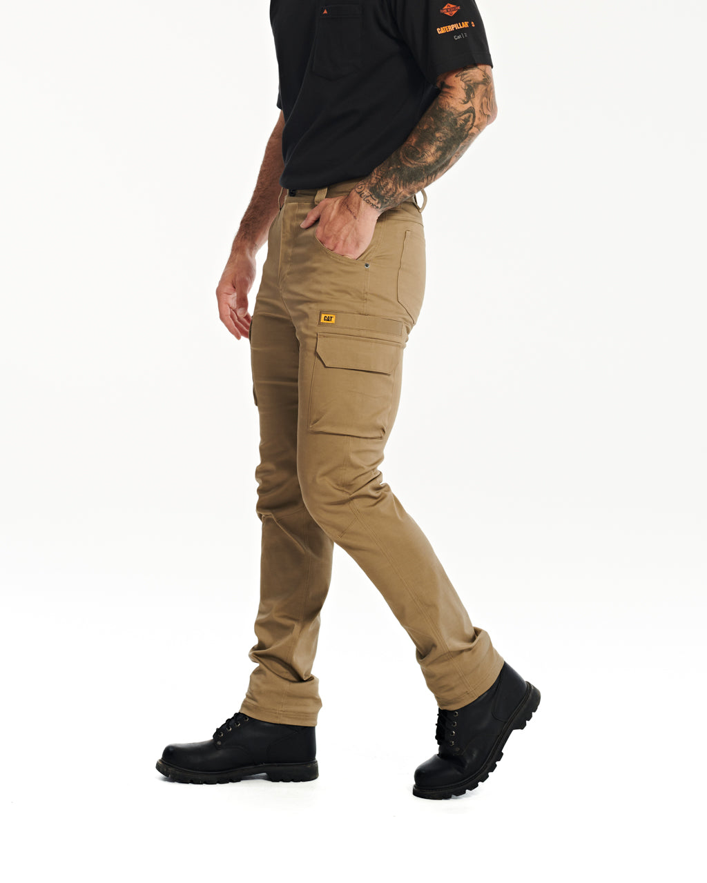 Skylinewears Men cargo pants Workwear Trousers Utility Work Pants with  Cordura Knee Reinforcement Gray W40-L34