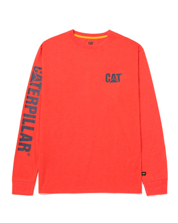 Men's Trademark Banner Long Sleeve T-Shirt Tangerine Front