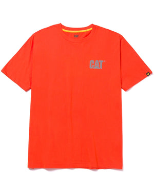 CAT Workwear Men's Trademark T-Shirt Tangerine Front